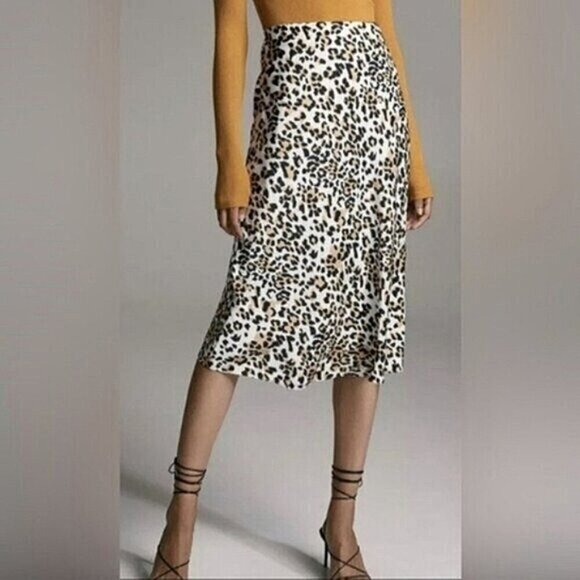 BABATON Only Slip Satin Midi Skirt Leopard 00 Aritzia - Picture 5 of 12